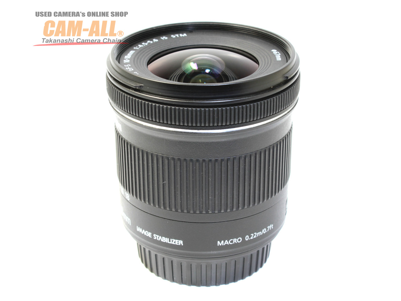 中古 キヤノン EF-S 10-18mm F4.5-5.6 IS STM 程度：A-（美品）